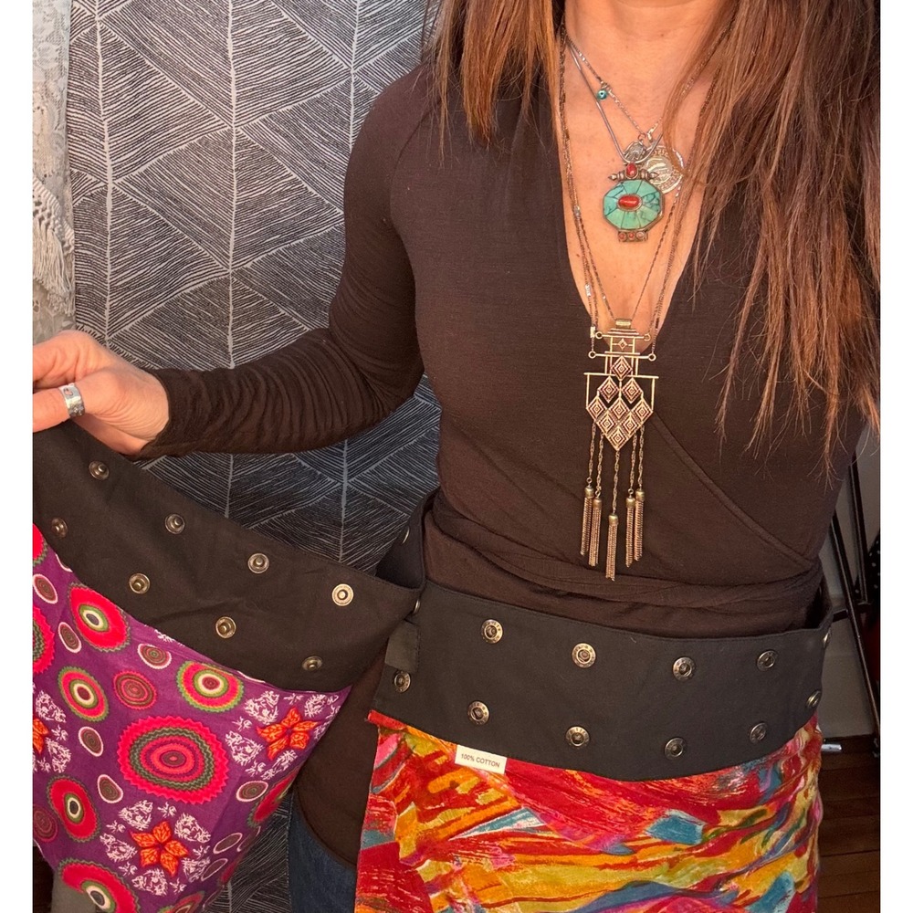 Reversible Snap Me Into Place Mini‎ Skirt One Size fits most - Picture 3 of 9